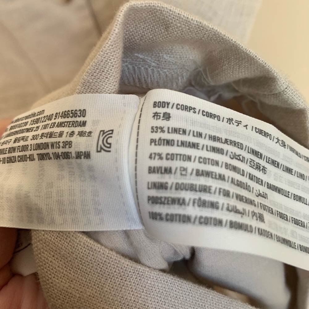 NWOT Abercrombie & Fitch Linen Cotton Dress Casual Cream Beige Women Size M - Picture 4 of 5